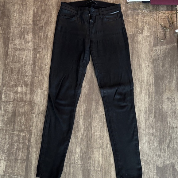 J Brand Denim - J Brand Women's coated Black Skinny Jeans